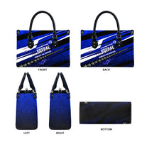 Kosrae Deep Sea Scuba Diving Leather Bag Blue Hole Beneath The Surface Coral Reef Graphic Art