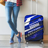 Kosrae Deep Sea Scuba Diving Luggage Cover Blue Hole Beneath The Surface Coral Reef Graphic Art