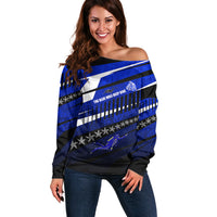 Kosrae Deep Sea Scuba Diving Off Shoulder Sweater Blue Hole Beneath The Surface Coral Reef Graphic Art