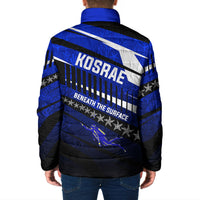 Kosrae Deep Sea Scuba Diving Padded Jacket Blue Hole Beneath The Surface Coral Reef Graphic Art