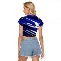 Kosrae Deep Sea Scuba Diving Raglan Cropped T Shirt Blue Hole Beneath The Surface Coral Reef Graphic Art