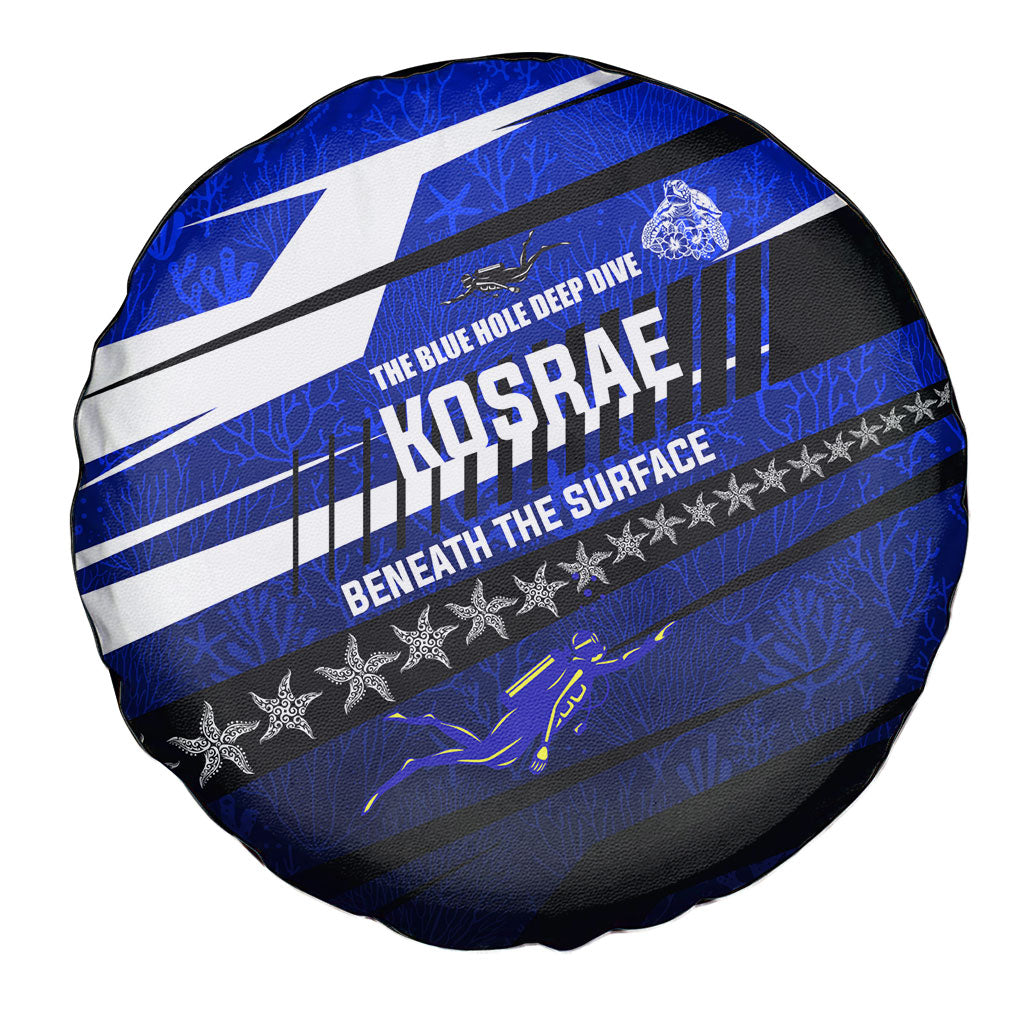 Kosrae Deep Sea Scuba Diving Spare Tire Cover Blue Hole Beneath The Surface Coral Reef Graphic Art