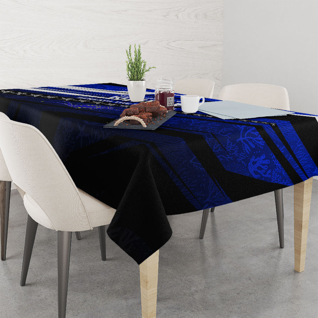 Kosrae Deep Sea Scuba Diving Tablecloth Blue Hole Beneath The Surface Coral Reef Graphic Art
