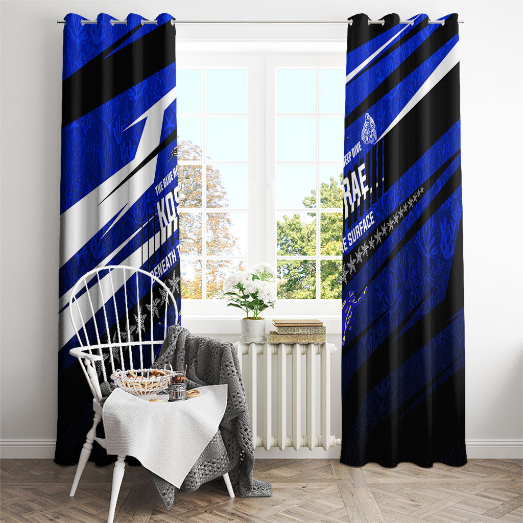 Kosrae Deep Sea Scuba Diving Window Curtain Blue Hole Beneath The Surface Coral Reef Graphic Art