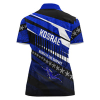 Kosrae Deep Sea Scuba Diving Women Polo Shirt Blue Hole Beneath The Surface Coral Reef Graphic Art