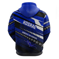 Kosrae Deep Sea Scuba Diving Zip Hoodie Blue Hole Beneath The Surface Coral Reef Graphic Art