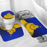 Kosrae Fafa Culinary Heritage Bathroom Set Kosraean Gold Taro Tradition Illustration With Coconut Leaves
