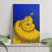 Kosrae Fafa Culinary Heritage Canvas Wall Art Kosraean Gold Taro Tradition Illustration With Coconut Leaves