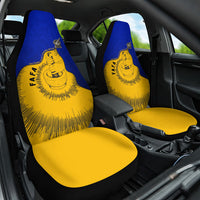 Kosrae Fafa Culinary Heritage Car Seat Cover Kosraean Gold Taro Tradition Illustration With Coconut Leaves