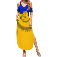 Kosrae Fafa Culinary Heritage Family Matching Summer Maxi Dress and Hawaiian Shirt Kosraean Gold Taro Tradition Illustration With Coconut Leaves