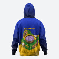 Kosrae Fafa Culinary Heritage Hoodie Kosraean Gold Taro Tradition Illustration With Coconut Leaves