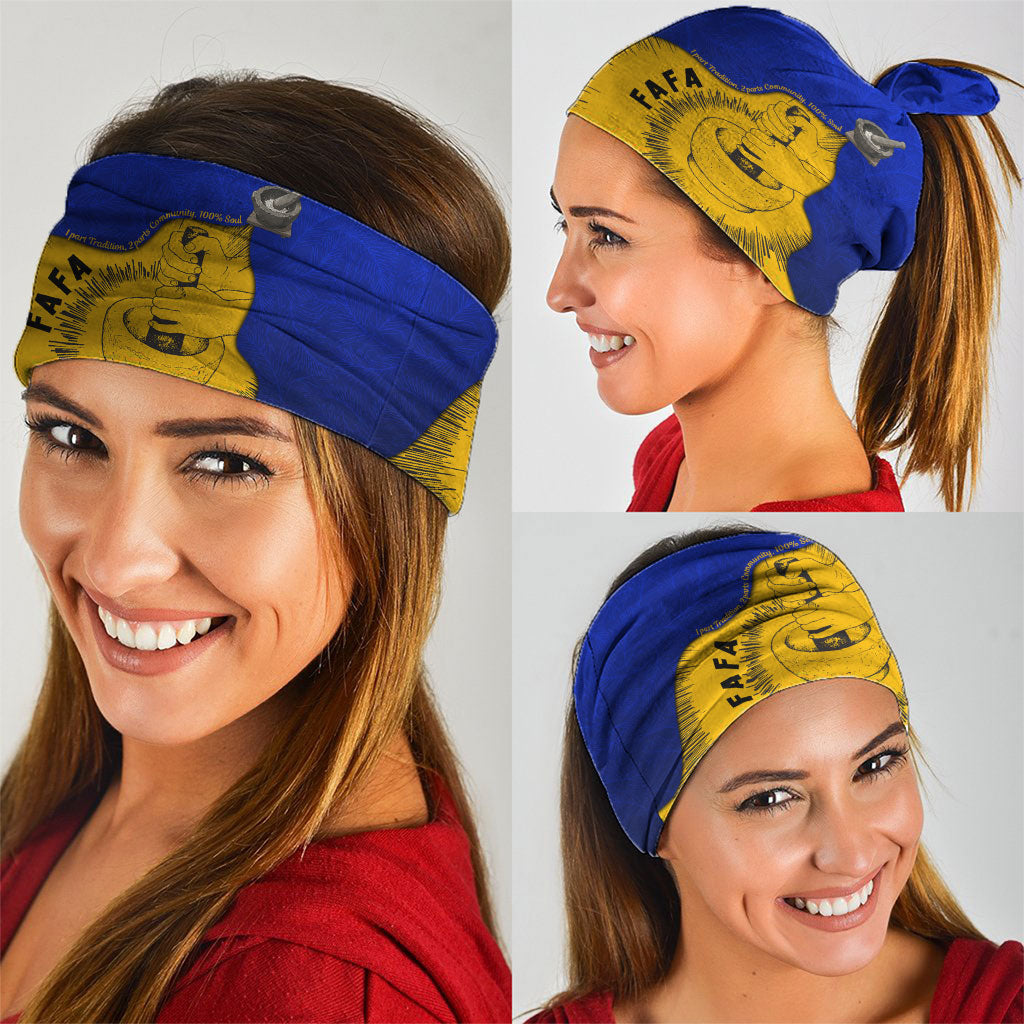 Kosrae Fafa Culinary Heritage Neck Gaiter Kosraean Gold Taro Tradition Illustration With Coconut Leaves