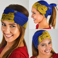 Kosrae Fafa Culinary Heritage Neck Gaiter Kosraean Gold Taro Tradition Illustration With Coconut Leaves