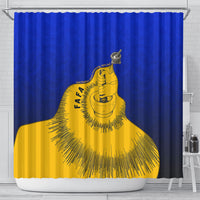 Kosrae Fafa Culinary Heritage Shower Curtain Kosraean Gold Taro Tradition Illustration With Coconut Leaves