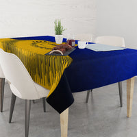 Kosrae Fafa Culinary Heritage Tablecloth Kosraean Gold Taro Tradition Illustration With Coconut Leaves