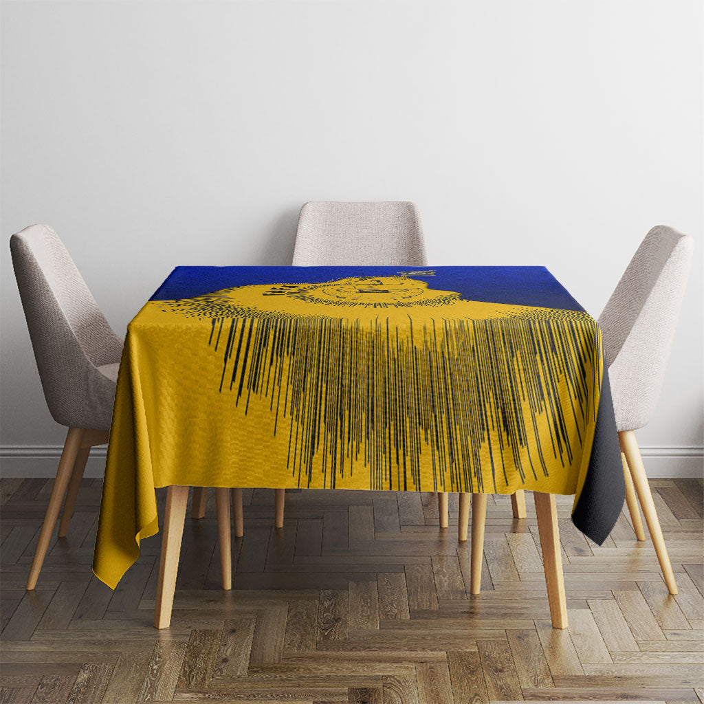 Kosrae Fafa Culinary Heritage Tablecloth Kosraean Gold Taro Tradition Illustration With Coconut Leaves
