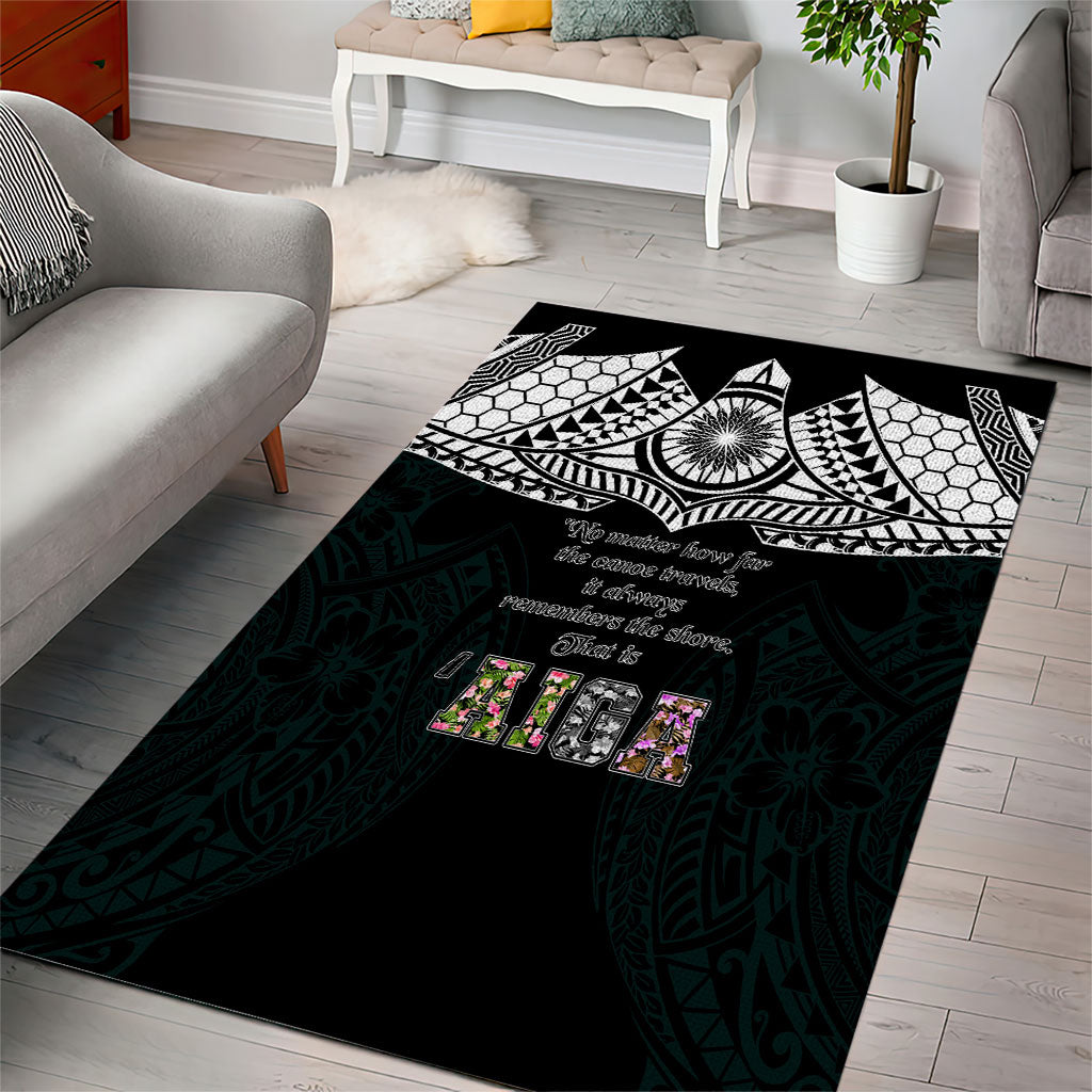 AIGA Always In Gods Arms Samoa Area Rug Polynesian Tribal Tattoo Art Family Heritage Faith TS04 - Polynesian Pride