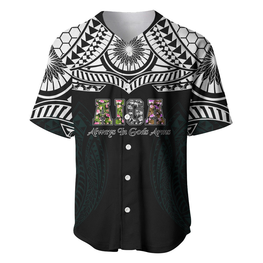 AIGA Always In Gods Arms Samoa Baseball Jersey Polynesian Tribal Tattoo Art Family Heritage Faith