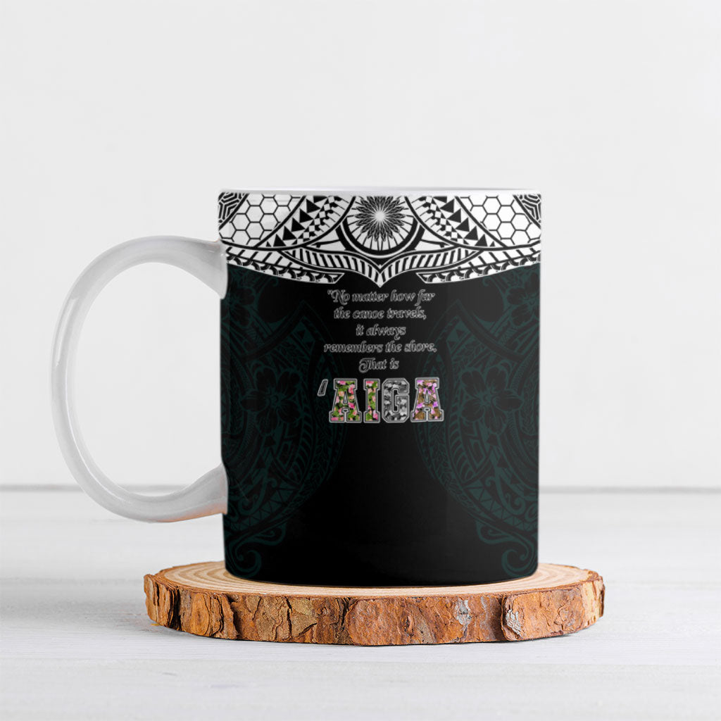 AIGA Always In Gods Arms Samoa Ceramic Mug Polynesian Tribal Tattoo Art Family Heritage Faith