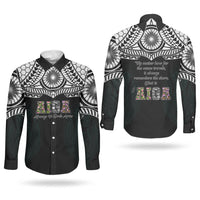 AIGA Always In Gods Arms Samoa Couples Matching Mermaid Dress and Long Sleeve Button Shirt Polynesian Tribal Tattoo Art Family Heritage Faith TS04 - Polynesian Pride