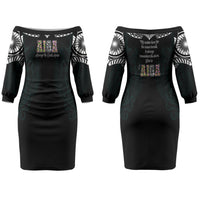 AIGA Always In Gods Arms Samoa Couples Matching Off The Shoulder Long Sleeve Dress and Hawaiian Shirt Polynesian Tribal Tattoo Art Family Heritage Faith TS04 - Polynesian Pride
