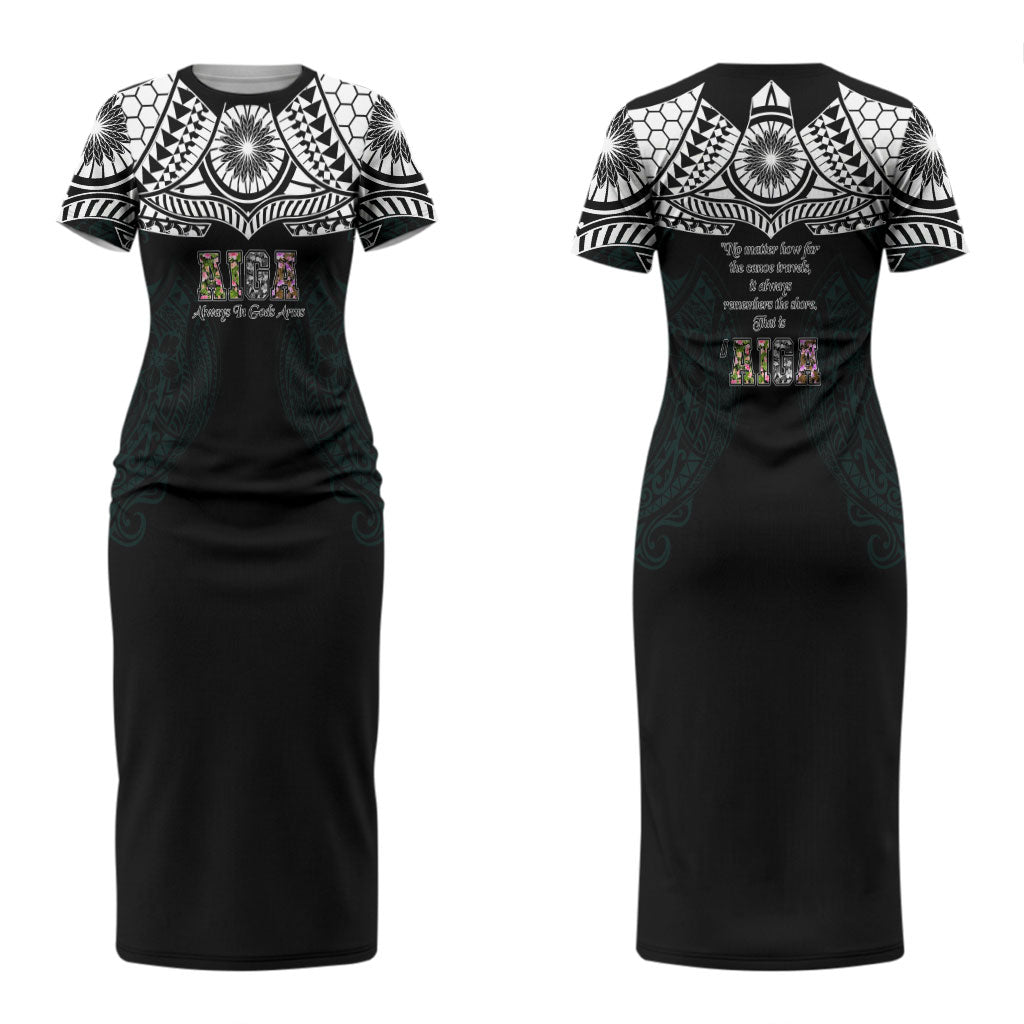 AIGA Always In Gods Arms Samoa Couples Matching Short Sleeve Bodycon Dress and Hawaiian Shirt Polynesian Tribal Tattoo Art Family Heritage Faith TS04 - Polynesian Pride