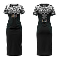 AIGA Always In Gods Arms Samoa Couples Matching Short Sleeve Bodycon Dress and Hawaiian Shirt Polynesian Tribal Tattoo Art Family Heritage Faith TS04 - Polynesian Pride