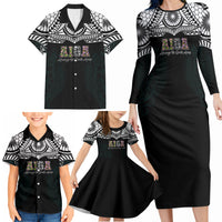 AIGA Always In Gods Arms Samoa Family Matching Long Sleeve Bodycon Dress and Hawaiian Shirt Polynesian Tribal Tattoo Art Family Heritage Faith TS04 - Polynesian Pride