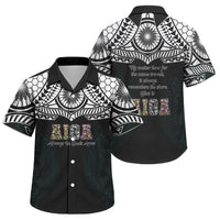 AIGA Always In Gods Arms Samoa Family Matching Summer Maxi Dress and Hawaiian Shirt Polynesian Tribal Tattoo Art Family Heritage Faith TS04 Son's Shirt Black White - Polynesian Pride