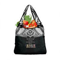 AIGA Always In Gods Arms Samoa Grocery Bag Polynesian Tribal Tattoo Art Family Heritage Faith TS04 1-pack One Size Black White - Polynesian Pride