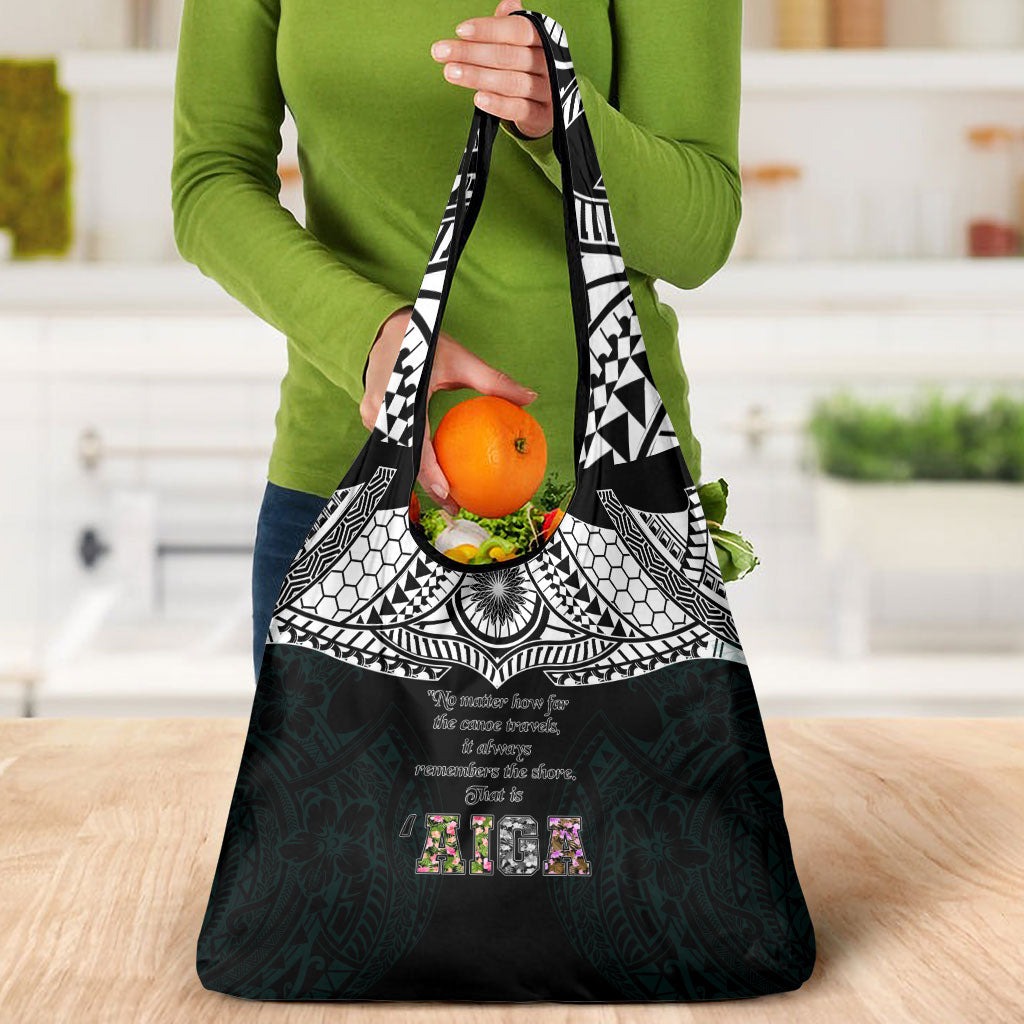 AIGA Always In Gods Arms Samoa Grocery Bag Polynesian Tribal Tattoo Art Family Heritage Faith TS04 - Polynesian Pride