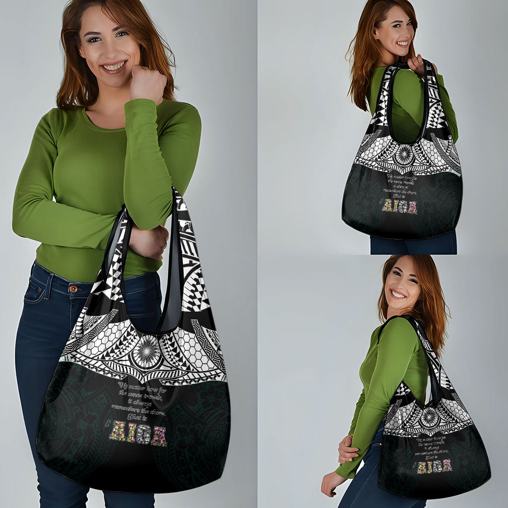AIGA Always In Gods Arms Samoa Grocery Bag Polynesian Tribal Tattoo Art Family Heritage Faith TS04 - Polynesian Pride