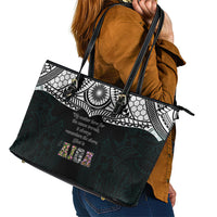 AIGA Always In Gods Arms Samoa Leather Tote Bag Polynesian Tribal Tattoo Art Family Heritage Faith TS04 - Polynesian Pride
