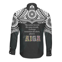 AIGA Always In Gods Arms Samoa Long Sleeve Button Shirt Polynesian Tribal Tattoo Art Family Heritage Faith TS04 - Polynesian Pride