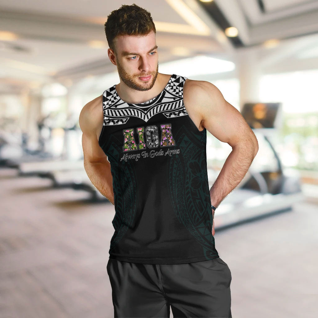 AIGA Always In Gods Arms Samoa Men Tank Top Polynesian Tribal Tattoo Art Family Heritage Faith