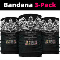 AIGA Always In Gods Arms Samoa Neck Gaiter Polynesian Tribal Tattoo Art Family Heritage Faith TS04 package One Size: 25*50cm Black White - Polynesian Pride