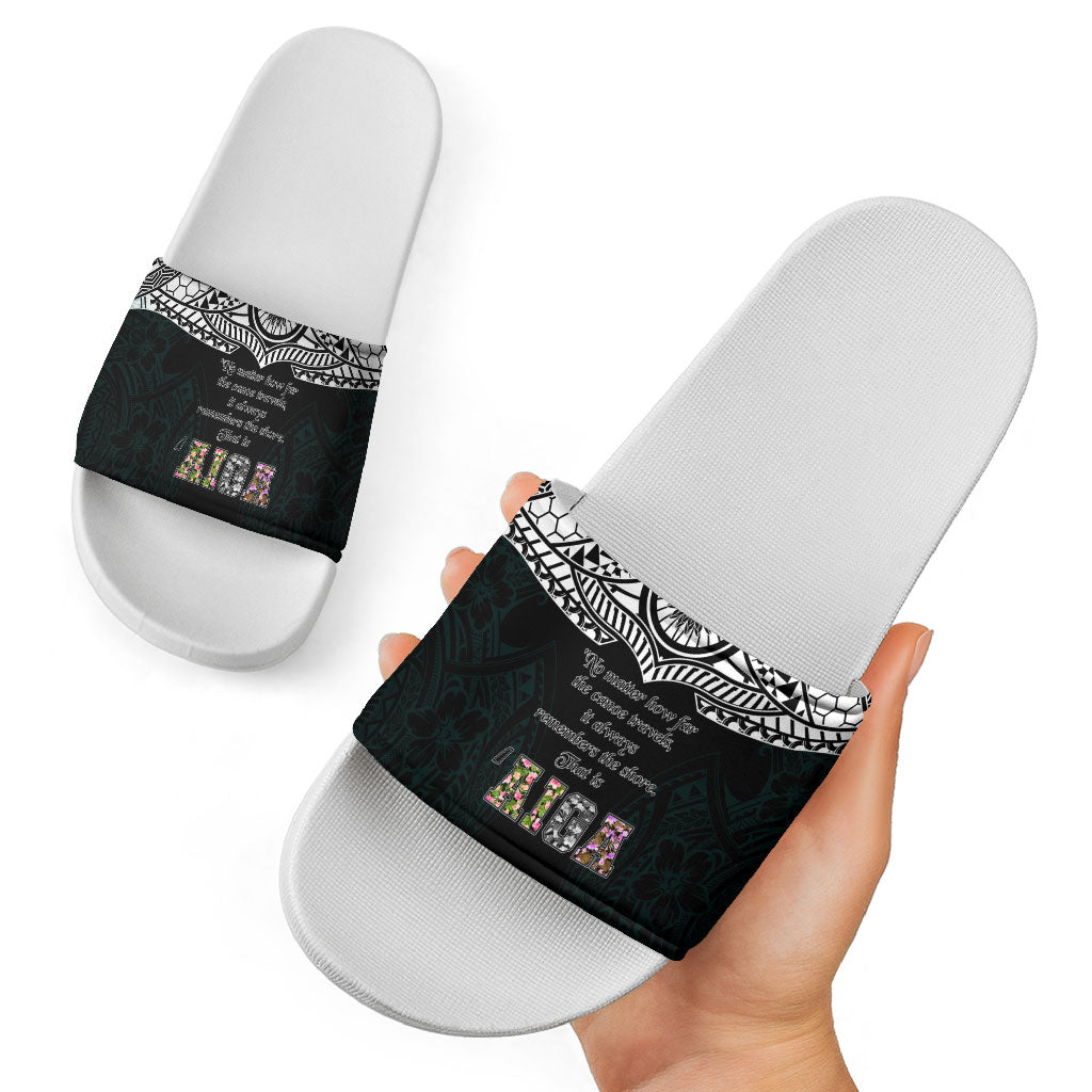 AIGA Always In Gods Arms Samoa Slide Sandals Polynesian Tribal Tattoo Art Family Heritage Faith TS04 - Polynesian Pride
