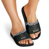 AIGA Always In Gods Arms Samoa Slide Sandals Polynesian Tribal Tattoo Art Family Heritage Faith TS04 - Polynesian Pride