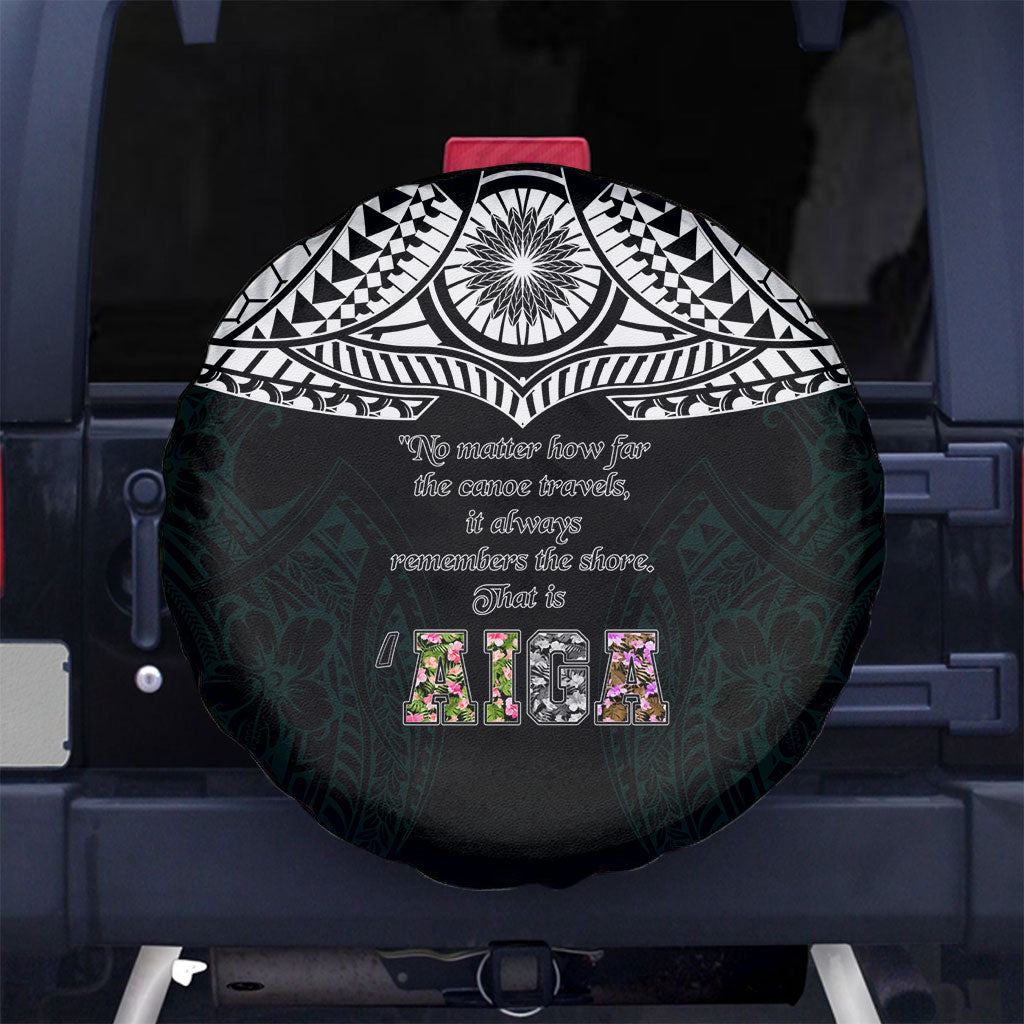 AIGA Always In Gods Arms Samoa Spare Tire Cover Polynesian Tribal Tattoo Art Family Heritage Faith