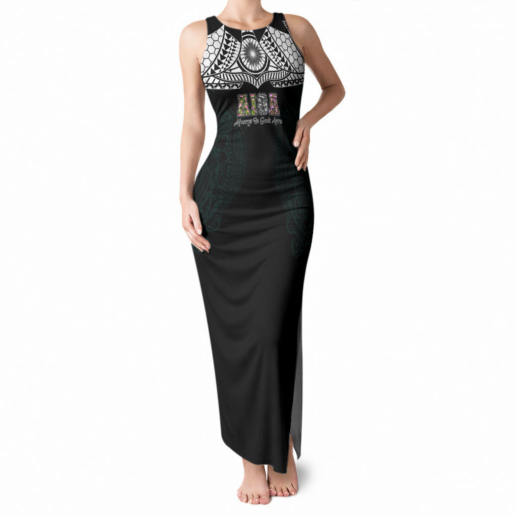 AIGA Always In Gods Arms Samoa Tank Maxi Dress Polynesian Tribal Tattoo Art Family Heritage Faith