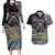 Polynesian Pitbull Couples Matching Long Sleeve Bodycon Dress and Hawaiian Shirt Polynesian Pattern And Pitbull TS04 Black - Polynesian Pride