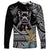 Polynesian Pitbull Long Sleeve Shirt Polynesian Pattern And Pitbull TS04 Unisex Black - Polynesian Pride