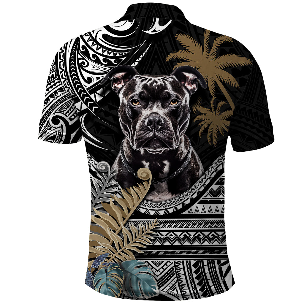 Polynesian Pitbull Polo Shirt Polynesian Pattern And Pitbull Dog TS04 - Polynesian Pride