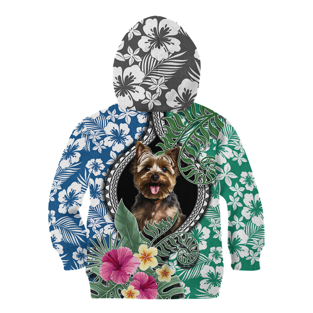 Polynesian Yorkshire Terrier Kid Hoodie Polynesian Pattern And Yorkshire Terrier TS04 - Polynesian Pride