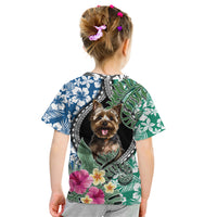 Polynesian Yorkshire Terrier Kid T Shirt Polynesian Pattern And Yorkshire Terrier TS04 - Polynesian Pride
