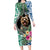 Polynesian Yorkshire Terrier Long Sleeve Bodycon Dress Polynesian Pattern And Yorkshire Terrier TS04 Long Dress Multicolor - Polynesian Pride