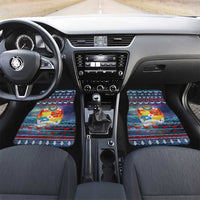 Tonga Christmas Car Mats with Singing Whale Ocean Scene National Coat of Arms - Polynesian Pride