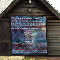 Tonga Christmas Quilt with Singing Whale Ocean Scene National Coat of Arms - Polynesian Pride