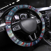 Tonga Christmas Steering Wheel Cover with Singing Whale Ocean Scene National Coat of Arms - Polynesian Pride