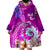 Hawaii Plumeria Flower Wearable Blanket Hoodie Plumeria FLowers And Polynesian Pattern TS04 - Polynesian Pride